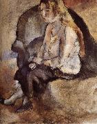 Jules Pascin Malucy Have golden haid Germany oil painting artist